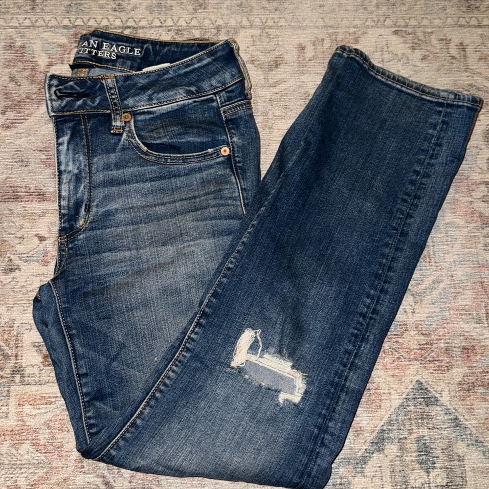 AEO size 6 short straight jeans, used 1-2 times